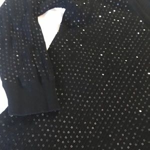 Sequined black sweater